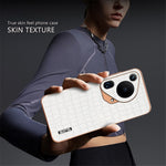 AZNS For Huawei Pura 70 Ultra Case Leather Electroplating Phone Cover Crocodile Pattern Textured