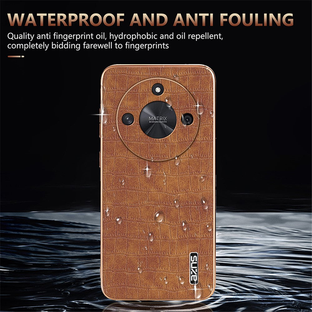 AZNS For Honor X50 5G / X50 Pro 5G / X50 GT 5G Skal Krokodilstruktur Läder + TPU Mobilskal