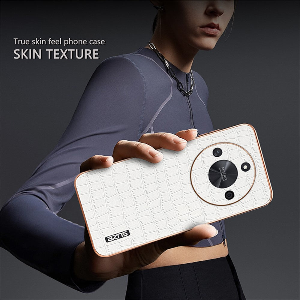 AZNS For Honor X50 5G / X50 Pro 5G / X50 GT 5G Skal Krokodilstruktur Läder + TPU Mobilskal