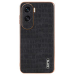 AZNS For Honor X50i 5G / 90 Lite 5G Case Electroplating PU Leather Coated TPU Phone Back Cover