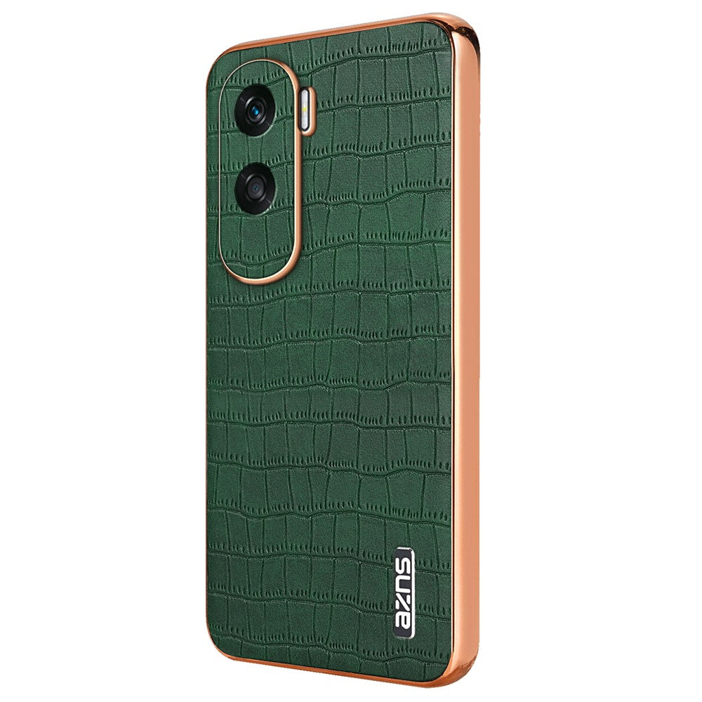 AZNS For Honor X50i 5G / 90 Lite 5G Case Electroplating PU Leather Coated TPU Phone Back Cover