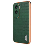 AZNS For Honor X50i 5G / 90 Lite 5G Case Electroplating PU Leather Coated TPU Phone Back Cover