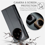CASEME 023-serien för Xiaomi 14 Ultra-skal med RFID-blockerande glansigt stativ och mobilskydd