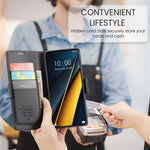 CASEME 023 Series For Xiaomi Poco X6 Pro 5G / Redmi K70E 5G Case RFID Blocking Phone Leather Cover