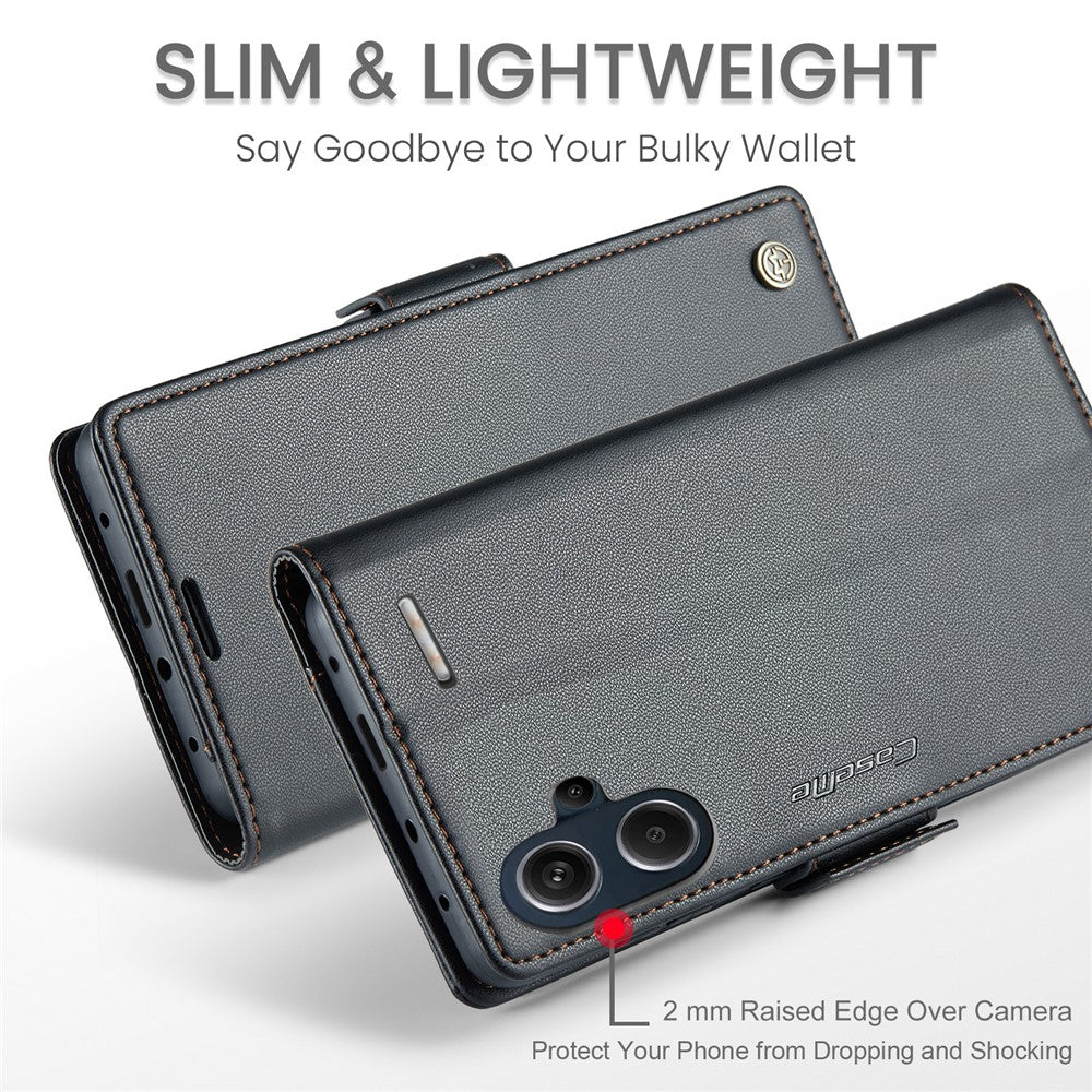 CASEME 023 Series For Xiaomi Redmi Note 13 Pro+ 5G Leather Case Glossy Phone Cover RFID Blocking