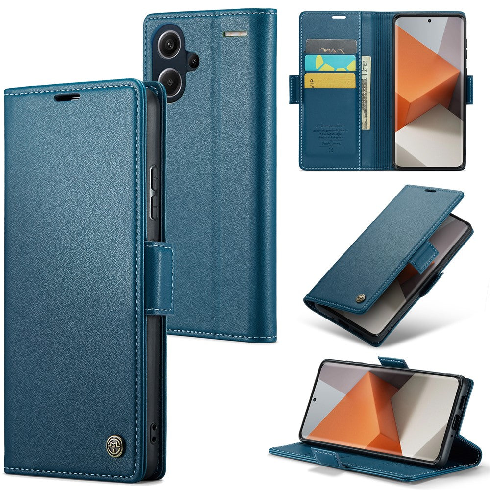 CASEME 023 Series For Xiaomi Redmi Note 13 Pro+ 5G Leather Case Glossy Phone Cover RFID Blocking