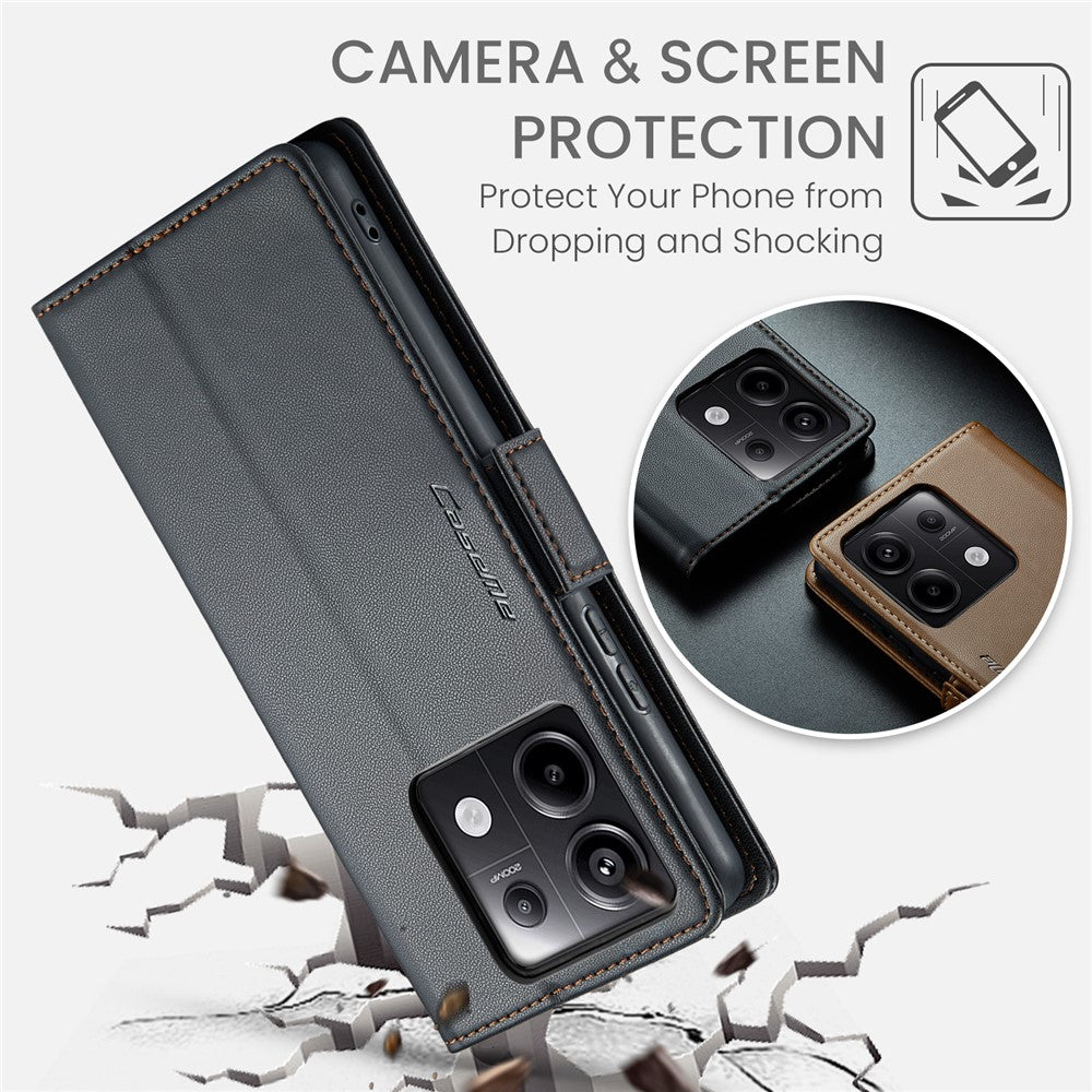 CASEME 023-serien til Xiaomi Redmi Note 13 Pro 5G / Poco X6 5G, RFID-blokerende pungetui til mobil