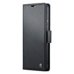CASEME 023-serien för Xiaomi Redmi 11A 4G / 12C 4G RFID-blockerande fodral med stativ, glansigt mobilskydd