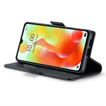 CASEME 023-serien för Xiaomi Redmi 11A 4G / 12C 4G RFID-blockerande fodral med stativ, glansigt mobilskydd