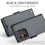 CASEME 023-serien för Xiaomi Redmi 11A 4G / 12C 4G RFID-blockerande fodral med stativ, glansigt mobilskydd