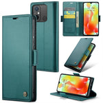 CASEME 023-serien för Xiaomi Redmi 11A 4G / 12C 4G RFID-blockerande fodral med stativ, glansigt mobilskydd