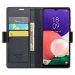 CASEME 023 Series For Samsung Galaxy A22 5G (EU Version) / F42 5G Wallet Case RFID Blocking Phone Cover