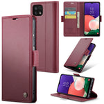CASEME 023 Series For Samsung Galaxy A22 5G (EU Version) / F42 5G Wallet Case RFID Blocking Phone Cover