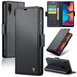 CASEME 023 Series for Samsung Galaxy A20 / A30 / M10s Glossy Case RFID Blocking Leather Phone Cover