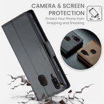 CASEME 023 Series for Samsung Galaxy A20 / A30 / M10s Glossy Case RFID Blocking Leather Phone Cover