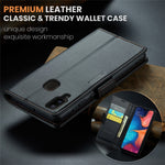 CASEME 023 Series for Samsung Galaxy A20 / A30 / M10s Glossy Case RFID Blocking Leather Phone Cover