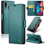 CASEME 023 Series for Samsung Galaxy A20 / A30 / M10s Glossy Case RFID Blocking Leather Phone Cover