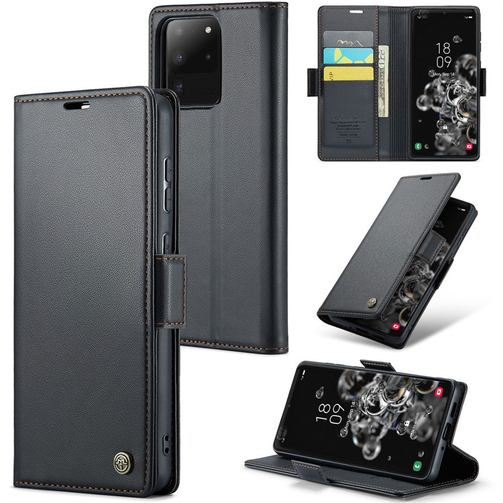 CASEME 023 Series til Samsung Galaxy S20 Ultra Etui Pung RFID Blokerende Læder Telefoncover