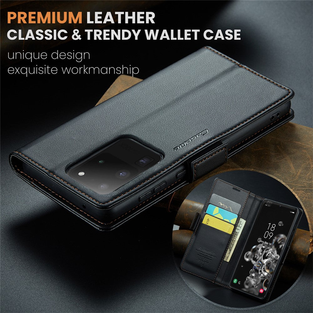 CASEME 023 Series til Samsung Galaxy S20 Ultra Etui Pung RFID Blokerende Læder Telefoncover