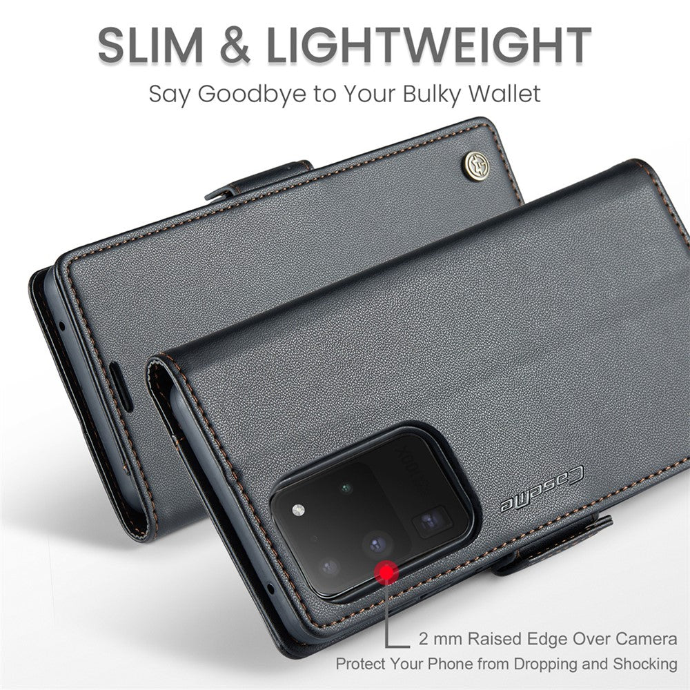 CASEME 023 Series til Samsung Galaxy S20 Ultra Etui Pung RFID Blokerende Læder Telefoncover