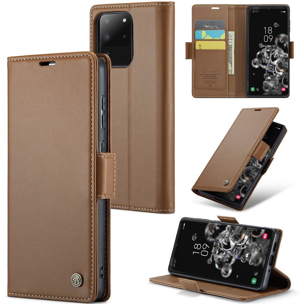 CASEME 023 Series til Samsung Galaxy S20 Ultra Etui Pung RFID Blokerende Læder Telefoncover