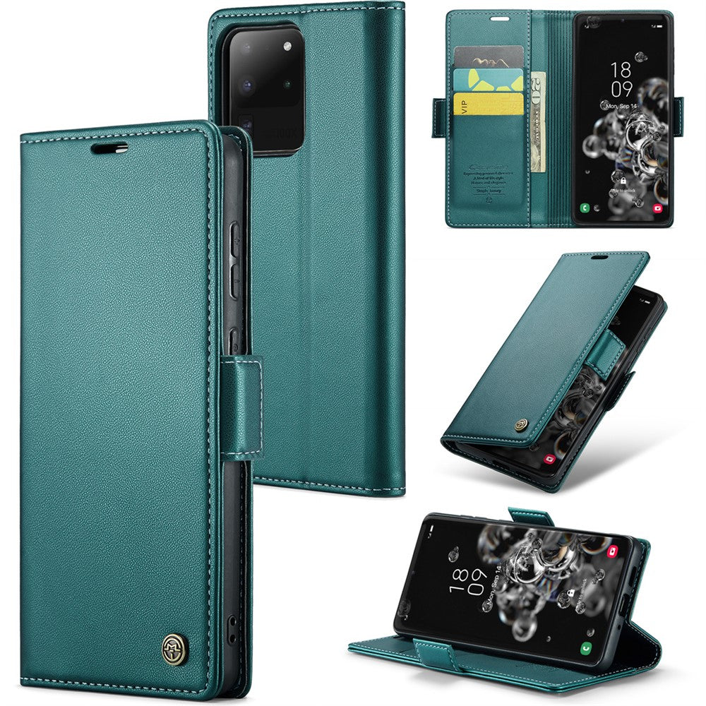 CASEME 023 Series til Samsung Galaxy S20 Ultra Etui Pung RFID Blokerende Læder Telefoncover
