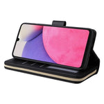 Til Samsung Galaxy A33 5G Etui med Lynlås, Pung og Kreditkortlommer i Læder