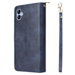 For Samsung Galaxy A04e 4G / F04 4G / M04 4G Case Zipper Leather Phone Cover 9 Card Slots