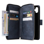For Samsung Galaxy A04e 4G / F04 4G / M04 4G Case Zipper Leather Phone Cover 9 Card Slots