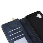 For Samsung Galaxy A04e 4G / F04 4G / M04 4G Case Zipper Leather Phone Cover 9 Card Slots