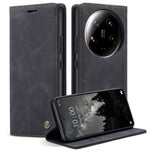 CASEME 013 Series For Xiaomi 14 Ultra Stand Case Card Slot Leather Phone Cover