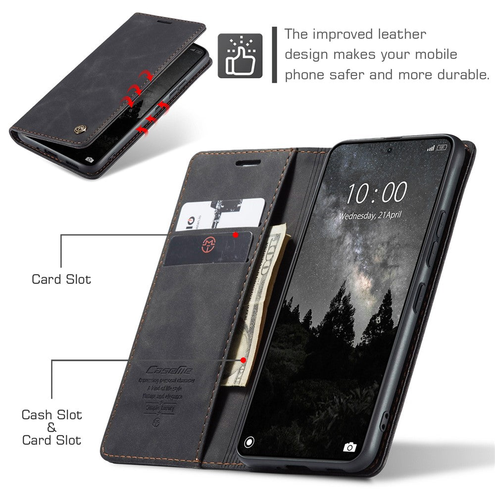 CASEME 013 Series For Xiaomi 14 Ultra Stand Case Card Slot Leather Phone Cover