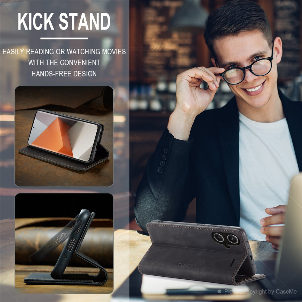 CASEME 013 Series For Xiaomi Redmi Note 13 Pro+ 5G Case Wallet Stand Flip Leather Phone Cover