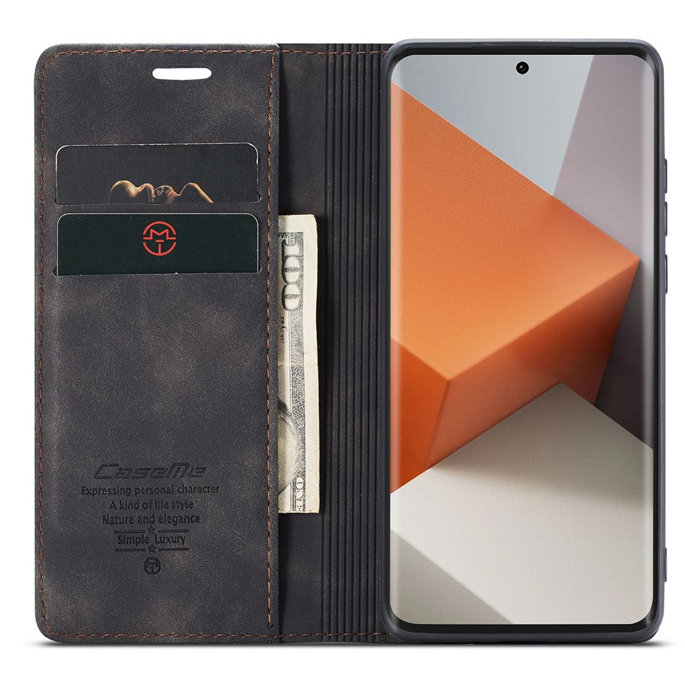 CASEME 013 Series For Xiaomi Redmi Note 13 Pro+ 5G Case Wallet Stand Flip Leather Phone Cover