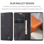 CASEME 013 Series For Xiaomi Redmi Note 13 Pro+ 5G Case Wallet Stand Flip Leather Phone Cover