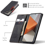 CASEME 013 Series For Xiaomi Redmi Note 13 Pro+ 5G Case Wallet Stand Flip Leather Phone Cover