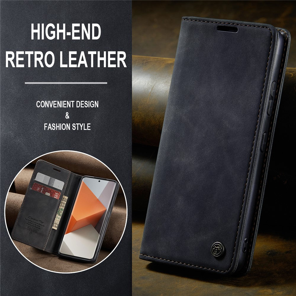 CASEME 013 Series For Xiaomi Redmi Note 13 Pro+ 5G Case Wallet Stand Flip Leather Phone Cover