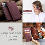 CASEME 013 Series For Xiaomi Redmi Note 13 5G Stand Case Shockproof Leather Phone Cover