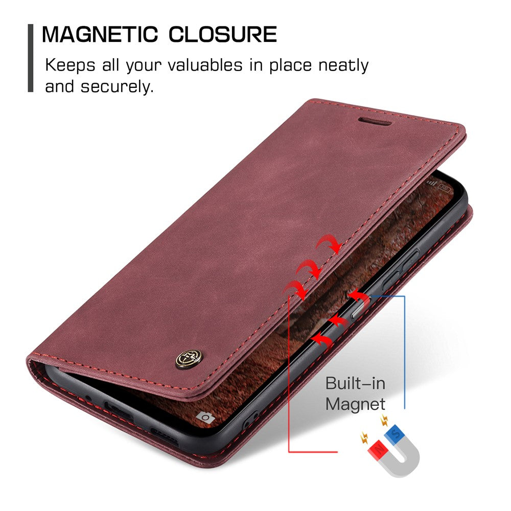 CASEME 013 Series For Xiaomi Redmi Note 13 5G Stand Case Shockproof Leather Phone Cover