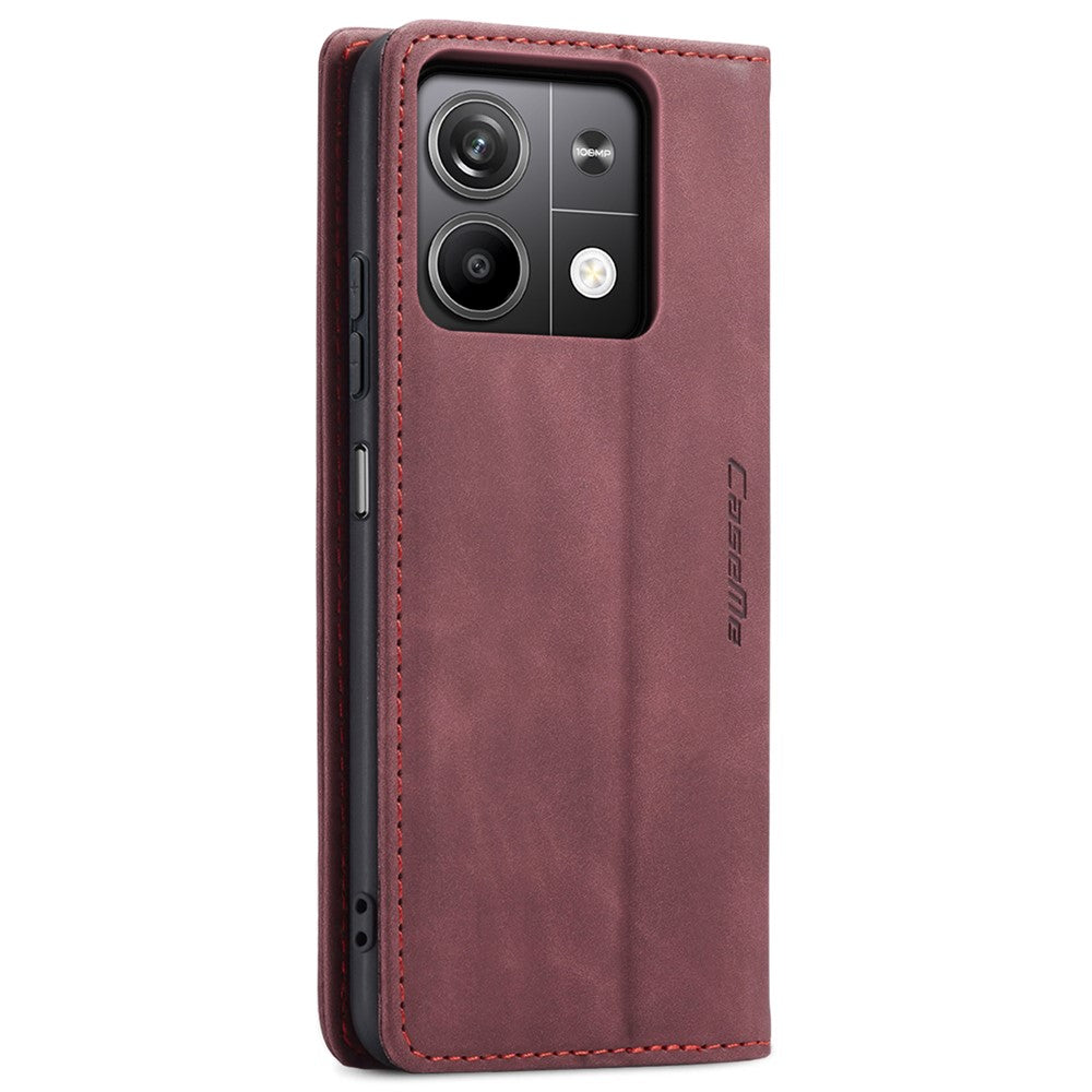 CASEME 013 Series For Xiaomi Redmi Note 13 5G Stand Case Shockproof Leather Phone Cover