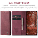 CASEME 013 Series For Xiaomi Redmi Note 13 5G Stand Case Shockproof Leather Phone Cover