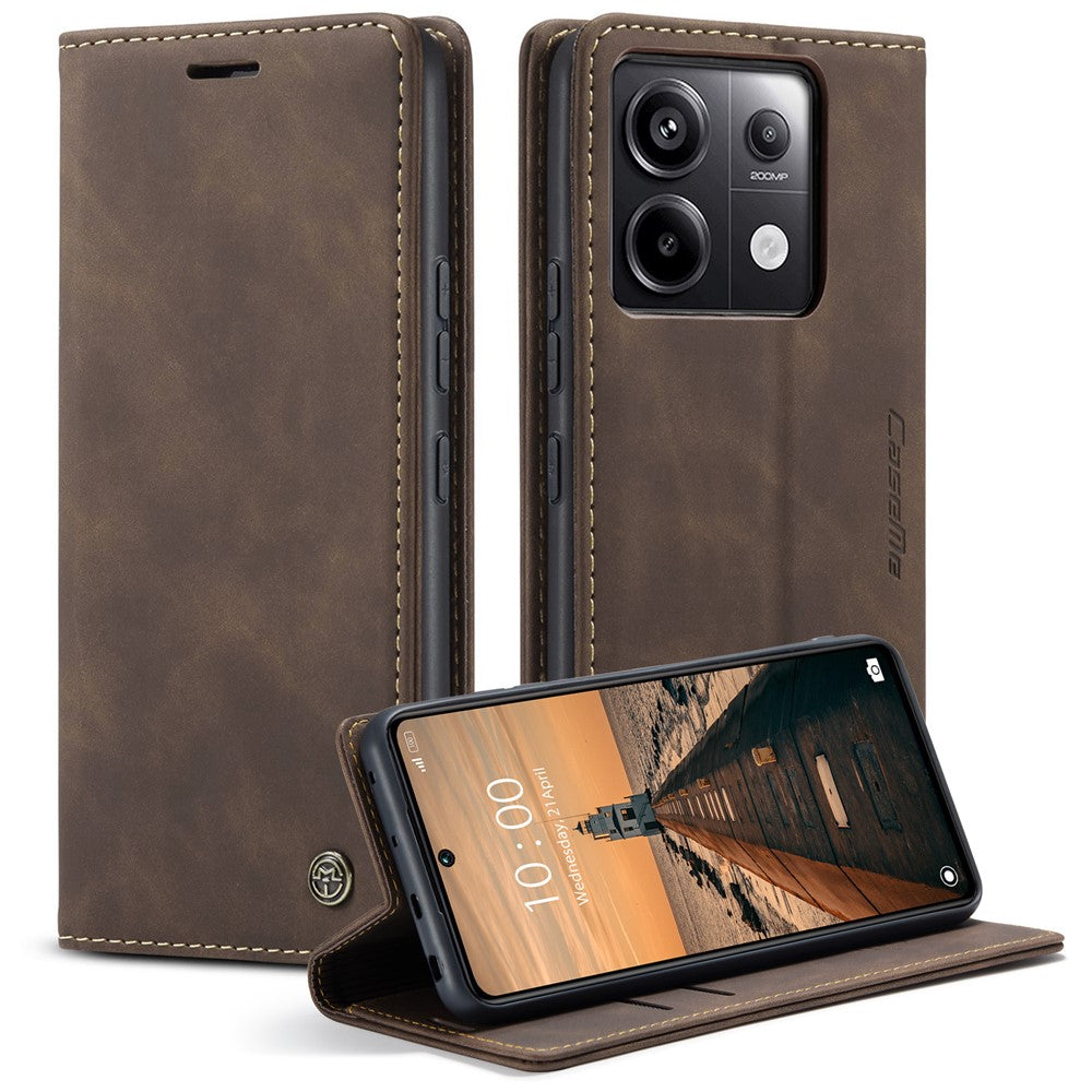CASEME 013 Series For Xiaomi Redmi Note 13 Pro 5G / Poco X6 5G Case Leather Folio Wallet Phone Cover