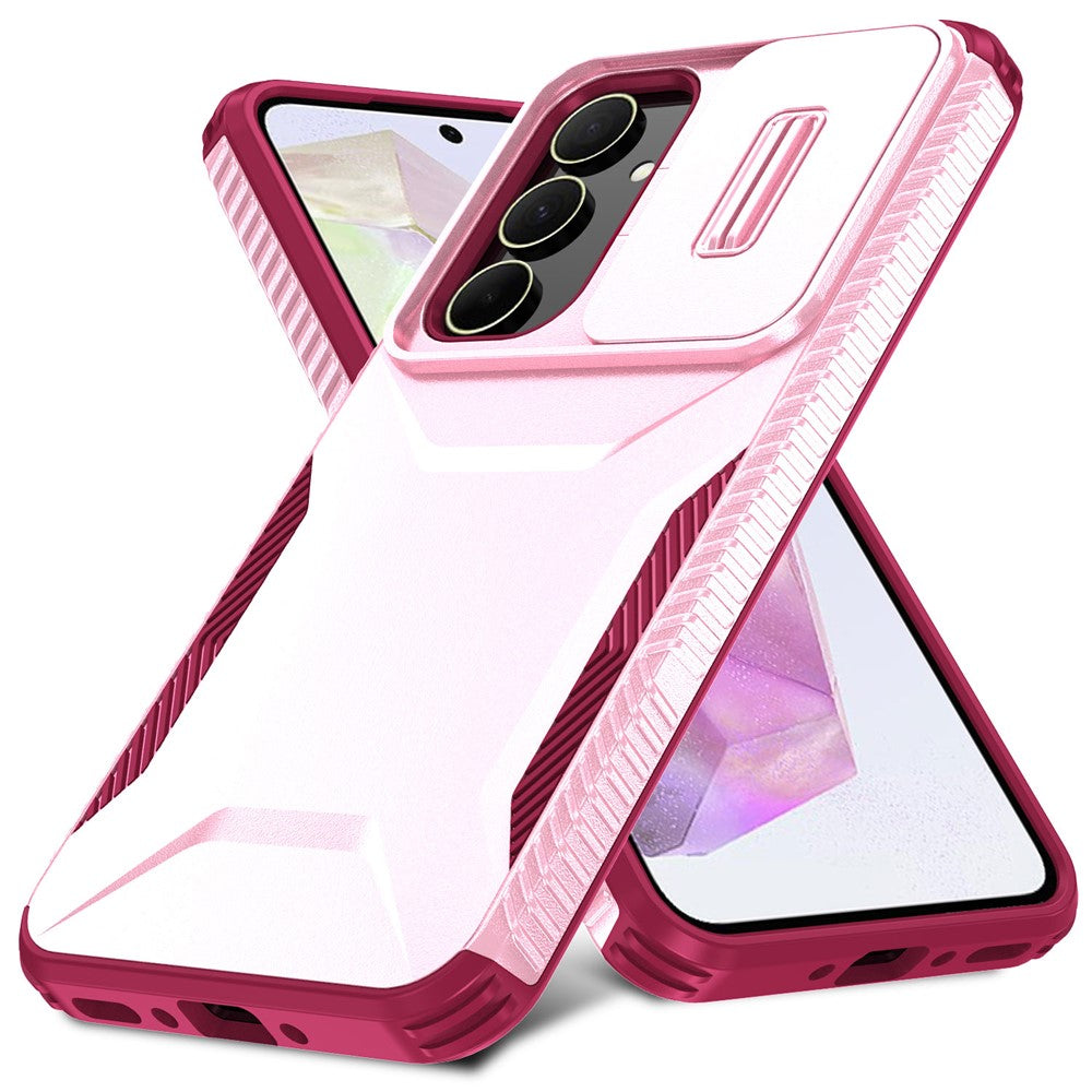 Til Samsung Galaxy A35 5G Cover Beskyttelse TPU+PC Telefoncover med Kameralåg