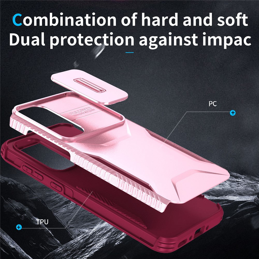 Til Samsung Galaxy A35 5G Cover Beskyttelse TPU+PC Telefoncover med Kameralåg