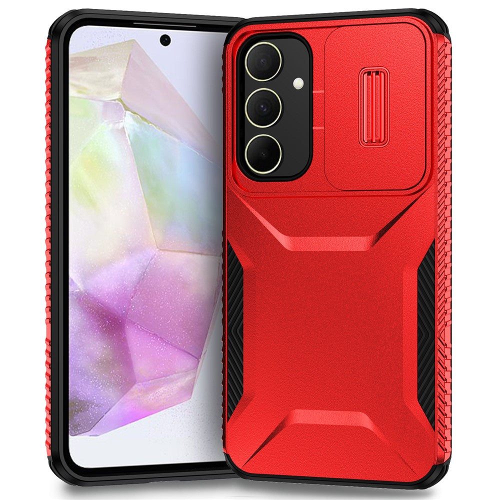 Til Samsung Galaxy A35 5G Cover Beskyttelse TPU+PC Telefoncover med Kameralåg