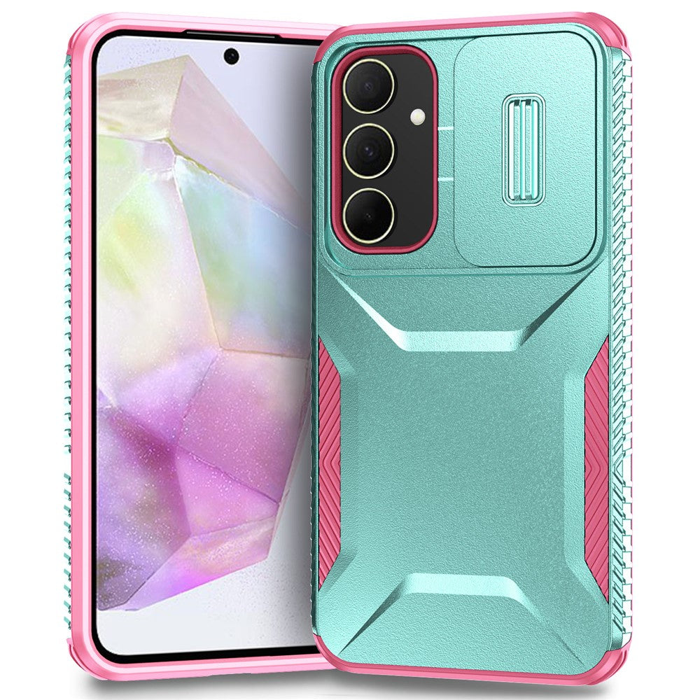 Til Samsung Galaxy A35 5G Cover Beskyttelse TPU+PC Telefoncover med Kameralåg