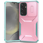 For Samsung Galaxy S25 / S24 Case Slide Lens Cover TPU+PC Phone Shell
