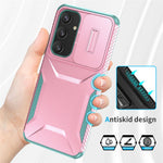 For Samsung Galaxy S25 / S24 Case Slide Lens Cover TPU+PC Phone Shell