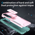 For Samsung Galaxy S25 / S24 Case Slide Lens Cover TPU+PC Phone Shell