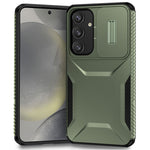 For Samsung Galaxy S25 / S24 Case Slide Lens Cover TPU+PC Phone Shell